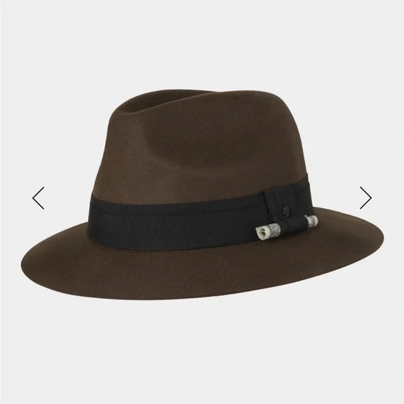 ? THE KOOPLES WOOL HAT BROWN The Kooples Brown Wool Hat with Ribbon Detail Size 57 main image 3